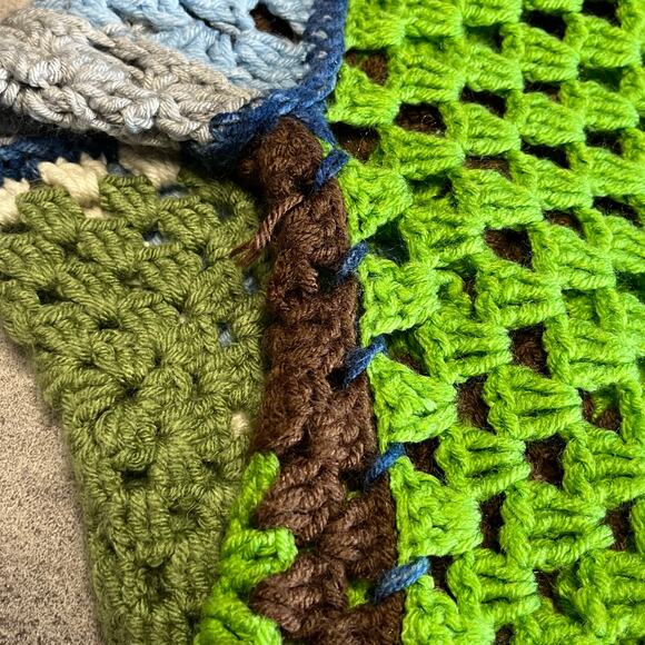 Crochet Handmade Colorful Retro Sweater Cardigan - Picture 5 of 6